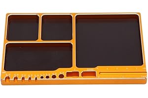 SundiooK Magnetic Screw Storage Tray for Tools and Small Parts, Aluminum Alloy Magnetic Component Organizer for RC Cars, Airc