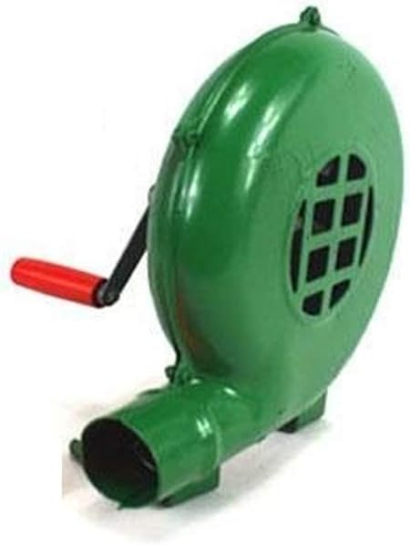 QVQV Forge Blower BBQ Fan Manual Top Forge Blower Hand Crank Fan Grill for Barbecue for Outdoor Camping Picnic Cooking, Green 350W