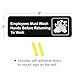 Excello Global Products Employees Must Wash Hands Before Returning to Work Sign: Easy to Mount Plastic Safety Informative Sign with Symbols Great for Business, 9