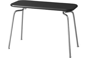 Topjia Entryway Bench with Metal Legs,Midcentury End of Bed Bench with Rounded Corner,Rustic Bedside Table Indoor Wood Benche