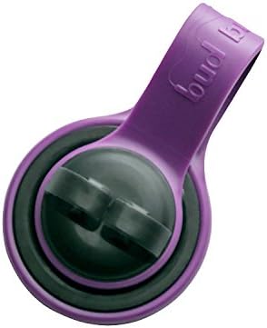 Bud Buttons By SPRK - Magnetic Headphone &amp; Earbud Cord Organizer - Sure Stay Clip Great for Musicians, Runners &amp; Outdoor Fitness (Purple/Black)