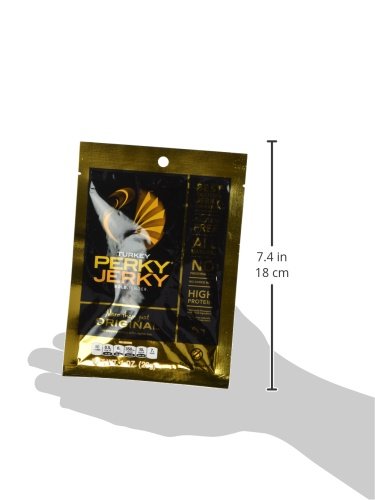 Perky Jerky Original Turkey Jerky, 1oz (Pack of 12) - Low Sodium - 10g Protein per Serving - Low Fat - 100% U.S. Sourced - Tender Texture and Bold Flavor