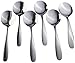 (Pack of 6) Solid Serving Spoon Stainless Steel - Mirror Finish for Elegant Buffet Serving
