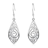 YFN Jewelry 925 Solid Sterling Silver Filigree Teardrop Dangle Drop Earrings (Filigree Earring)