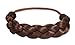 Mia Braided Tonytail Ponytail Wrap Hair Accessory, Braided Synthetic Wig Hair w/Elastic Rubber Band for Women, Teens, Office, Dance - Light Brown 1pc