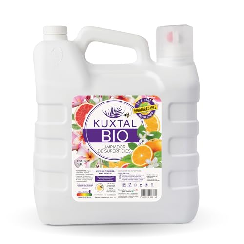 KUXTAL Limpiador para Superficies Multiusos 10 Litros, Fórmula con Ingredientes Naturales, Elimina manchas y polvo, Certificación Biodegradable OECD 301-A, Aroma Cítrico Floral