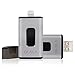 [Apple MFi Certified] OLALA 32GB iPhone Flash Drive External Storage Memory Stick with Lightning and USB 3.0 Connector for iPad iOS PC (Silver)