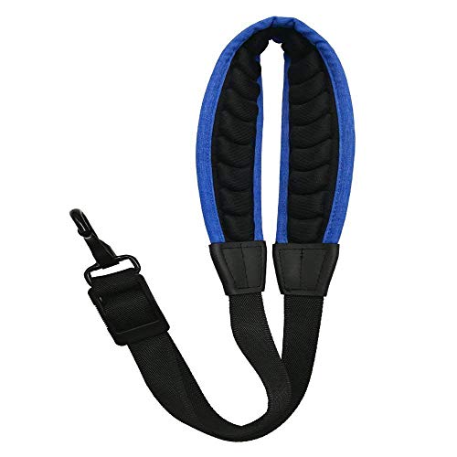 Algol - Saxophone Strap Alto Tenor Bari Soprano Sax Neck Strap Pressure Reducing Soft Padded with Metal Hook Blue