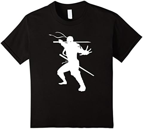 Kids Future Ninja American T Shirt - Funny Warrior 8 Black