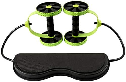 Axa Products Adjustable Elastic Bands Double Ab Roller Cum Mini Gym for Women, Premium Quality, Multi use as Abdominal Roller and Resistance Band Exercises