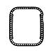 Haluoo Bling Bumper Case Compatible with Apple Watch 40mm 44mm, Crystal Diamond Plate Frame Protective Face Cover Protector Aluminum Bumper Shell for Apple iWatch Series 4 40mm 44mm (Black, 44mm)thumb 2