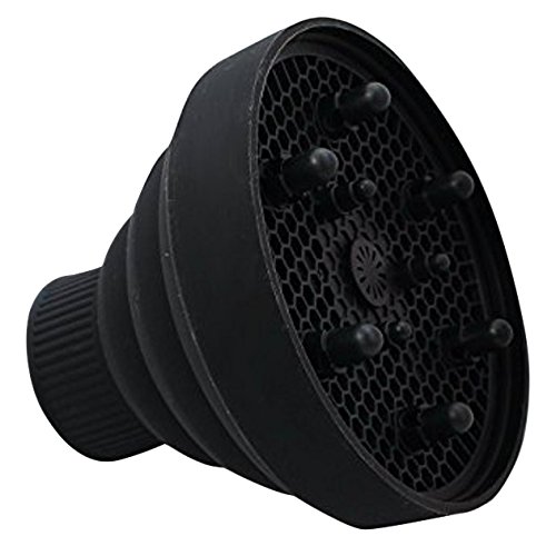 PU Beauty Pure Acoustics Silicone Hair Dryer Diffuser, Black, 0.28 Pound