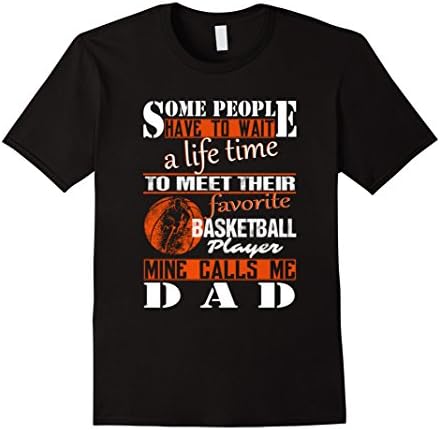 Men's My Dad Is Basketball Player T-Shirt 2XL Black