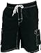 NORTY Men's Swimsuit Trunks - Swim Shorts for Beach, Boat, and Watersports - Drawstring Waist and Cargo Pockets - Black, X-Large