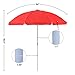 SONGMICS 7 Feet Fiberglass Beach Umbrella, Heavy Duty Outdoor Sports Umbrella, Sun Shade with Tilt Mechanism, Carry Bag - for Beach, Gardens, Balcony and Patio Red UGPU07RD