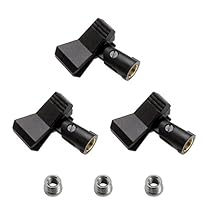 Audio 2000s AMC4171 Universal Microphone Clip Holder with Adapter (3 Pack)
