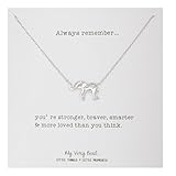 My Very Best Elephant Necklace (silver plated brass)