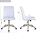 Duhome High Back Diamond Tufted Designer Home Office Task Chair Executive Computer Desk Receptionist Rolling Chair 616A (White)