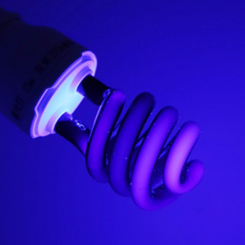 LIYUDL E27 20 Watt Spiral Energy Saving CFL Light Bulb Ultra Violet UV Blacklight Blue 220V