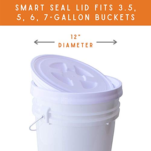 Handy Pantry Smart Seal Replacement Lid 2 Pk, White Easy Screw Top
