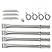 Hisencn Gas Grill Repair Kit Stainless Steel Pipe Burners, Crossover Tubes, Igniter Electorde Replacement For Charbroil 4 Burner 463248108, 463260207, 463260707, 463261107 Grills, G413-5000-01, 15 7/8 primary