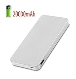 15000mAh Ultra Slim High Capacity Aluminum Metal Smart Dual USB Power Bank,External Battery Pack Portable Charger with Quick Charge for iPad,iPhone,Samsung,HTC,Sony,LG,Nexus and Other Devices (silver)