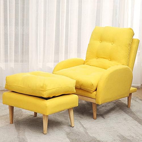NEW CHAIRS Lazy Sofa, 3 Files Folding Lazy Floor Chair, Lounge Chair with Grab Bars, Small Sofa in The Bedroom Room, Adjustable Chaise, Washable Easy Folding Comfortable Chair Blue/Gray/Yellow