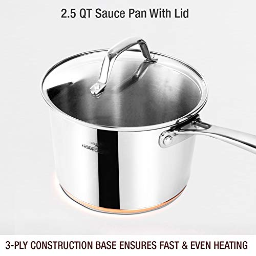 Kitchen & Dining Nickel Free Stainless Steel Pots and Pans Set HOMI