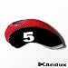 Andux Number Print Golf Iron Club Head Covers with Transparent Window 10pcs/Set Black/red