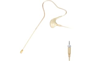 KIMAFUN Single Earset Microphone Ear-Hook Over Ear Hanging Condenser Mic for Sennheiser Wireless Bodypack Transmitters, Ideal