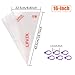 106 Pcs Extra Thick Disposable Pastry Bags 16 Inch-Icing Piping Bags with 6 Pcs Icing Bag ties cake cupcake cookie Decorating bags （1.37LBS）