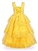 JerrisApparel Princess Belle Deluxe Ball Gown Costume for Little Girl(4T, Yellow)