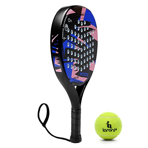 Padel Racket 100% Carbon Fiber – EVA Memory Foam Core – Lightweight Professional Performance Paddle with Carry Bag – 3 Colors With bag