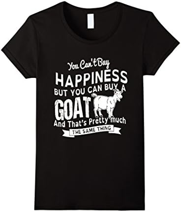 Women's Happiness Goats T-Shirt Design Medium Black