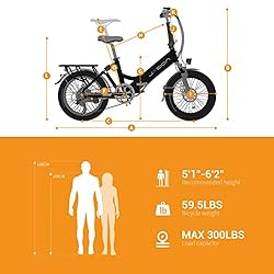 Jasion EB7 ST Electric Bike for Adults, 500W Motor