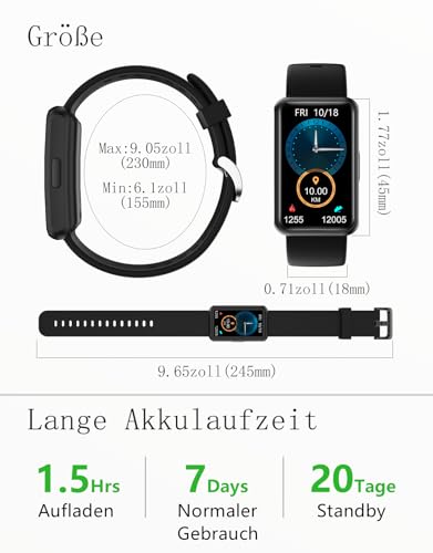 Pedometer Watch (Without App/Without Mobile Phone) 1.47 Inch Screen Simple Fitness Tracker Smartwatch with Calorie Counter Sleep Monitor Stopwatch Waterproof Timer Walking Running Fitness Watch for Seniors / Men / Women