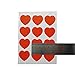 Shxstore Kawaii Red Heart Scrapbook Stickers Decals Envelope Seals, 12 Sheets, 144 Decals
