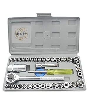 XHAIDEN Aiwa 40Pc Multi Purpose Combination Socket Wrench Set