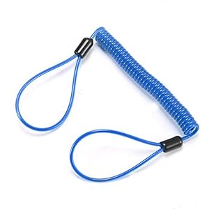 ONEVER Lock Disc Security Alarm Anti Thief Motorfiets Moto Remschijf Wieltas En Herinnering Lente Kabel (blauw)