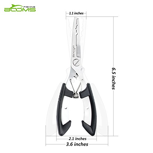 Booms-Fishing-H1-Fishing-Pliers-Stainless-Steel-Tools-with-Sheath-Lanyard-67in-3-Color-Available