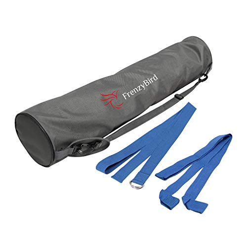 FrenzyBird Eco-Friendly,Reversible,Non-Slip,Double-Sided TPE Yoga Mat with Body Alignment System,Oxford Mat Bag and Strap, Free of PVC and Other Harmful Chemicals, ¼ inch Thick,Ideal for Yogis - Thumbnail 2