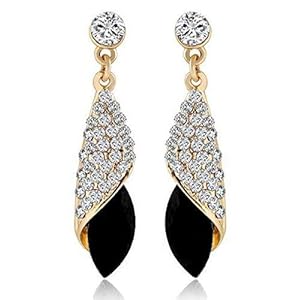 Shining Diva Fashion High Quality AAA 18k Gold Plated Crystal Stylish Fancy Party Wear Earrings For Women & Girls