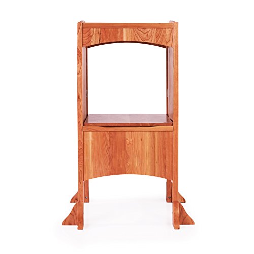 image for Guidecraft Heartwood Kitchen Helper - Solid Cherry: Adjustable Height 
