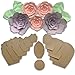 Little Miss Fairytale Two Pack Rose and Peony - Paper Flower Template Kit - Leaf Template Included - Paper Flowers Decorations for Wall - Make Unlimited Flowers