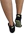 Non Slip Skid Socks with Grips, For Hospital Rehab, Yoga, Pilates, Barre, Traveling, Home Use, Black (Green Grippy Lines) - Size M/L, 2 Pairs
