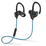 Nokia 8 Sirocco compatible wireless bluetooth headphone with stereo sound for all android and ios devices qc-10 jogger sports headset mic sweatproof earbuds best running gym noise cancellation quality compatible headphones earphones cancelling headsets premium design redmi note 4 runner sport 3.5mm jack portable v4.1 support all android mobiles and apple ios iphone smartphone blue color by Microbirdss
