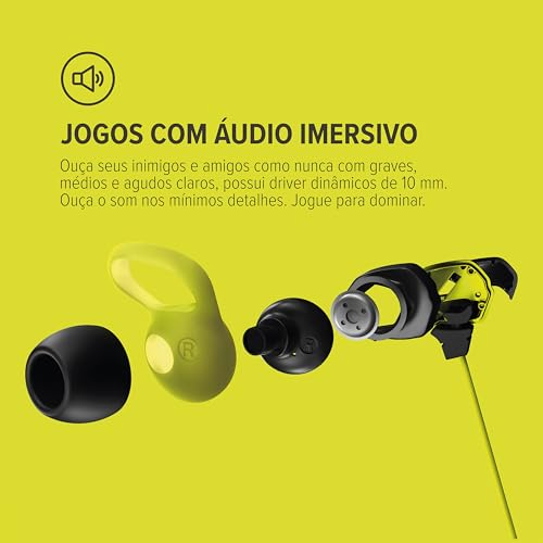 WAAW by ALOK Fone de Ouvido Gamer ENERGY 10EWG com Fio, Intra-Auricular, Microfone Extra Destacável, Case de Transporte