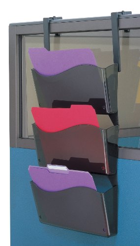 Officemate Unbreakable Wall Files, Letter/A4 Size with Hanger Set, Smoke, 3 Pack, (21611)
