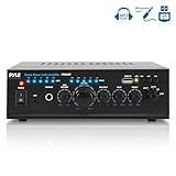 Pyle Home PTAU45 Mini 2x120 Watt MAX Stereo Power Amplifier with USB/CD/AUX Inputs