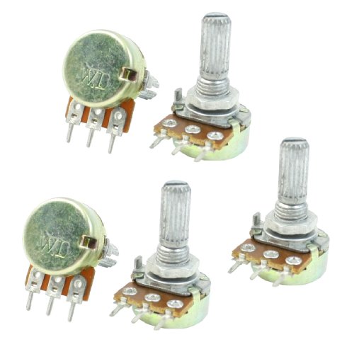 Uxcell a13061400ux0748 One Linear Type 3 Terminals Rotary Taper Potentiometer 20K Ohm 5 Piece - Thumbnail 2
